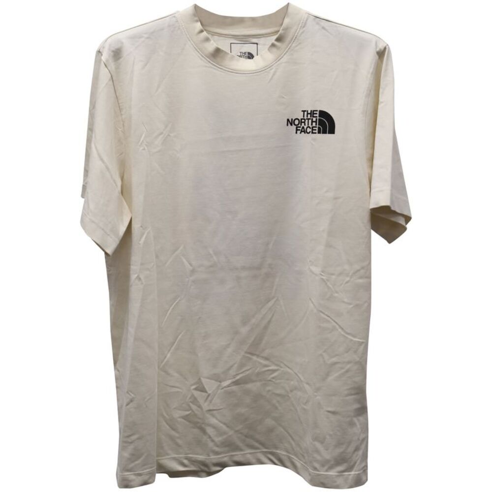 The North Face Graphic Back Print T-Shirt in Beige Cotton
